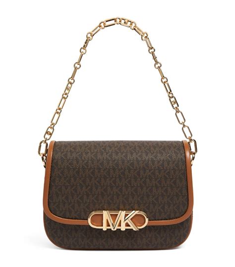 michael kors black parker medium saddle messenger|parker Messenger bag Michael Kors.